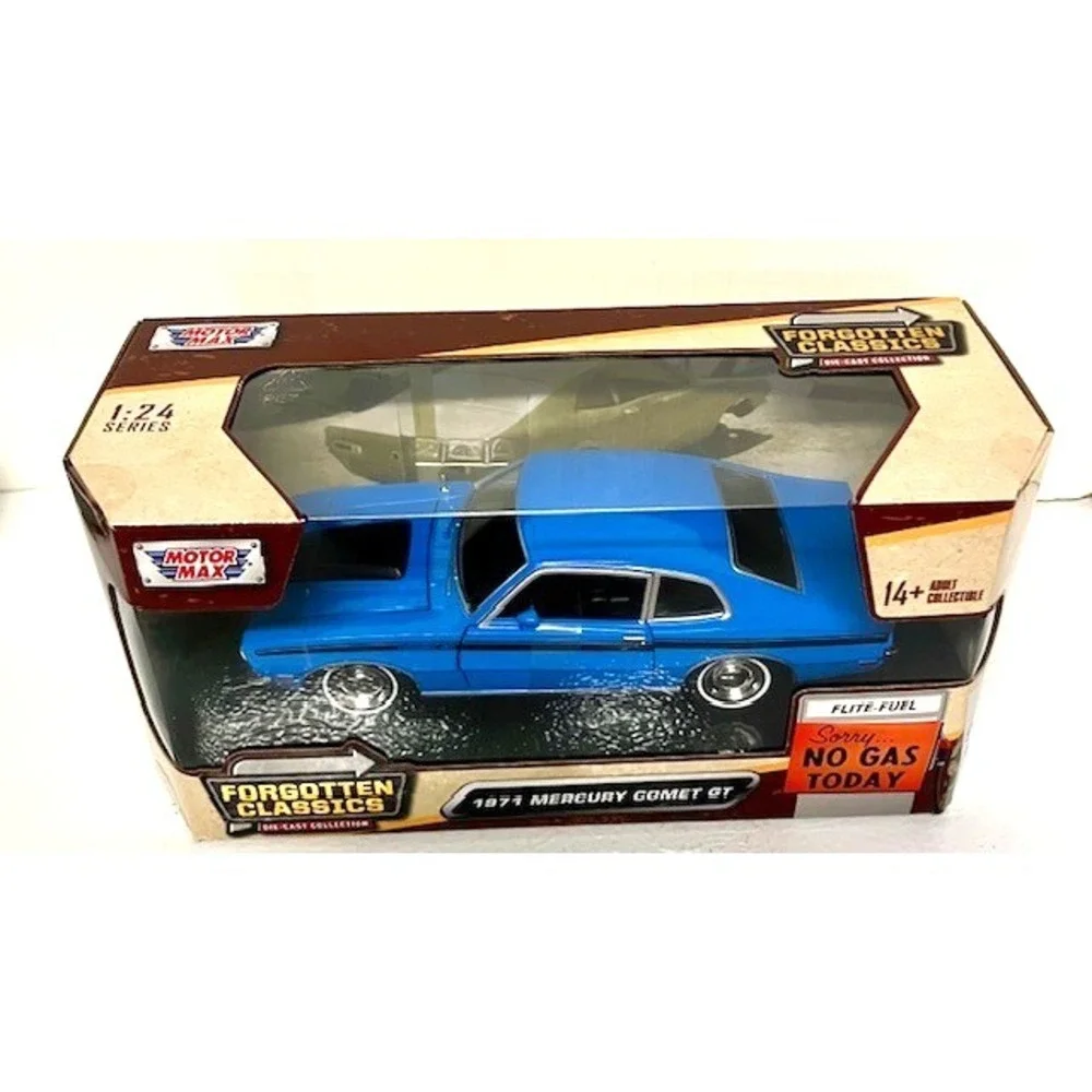 1971 Mercury Comet Gt Blue 1/24 DIECAST MODEL CAR BY MOTORMAX